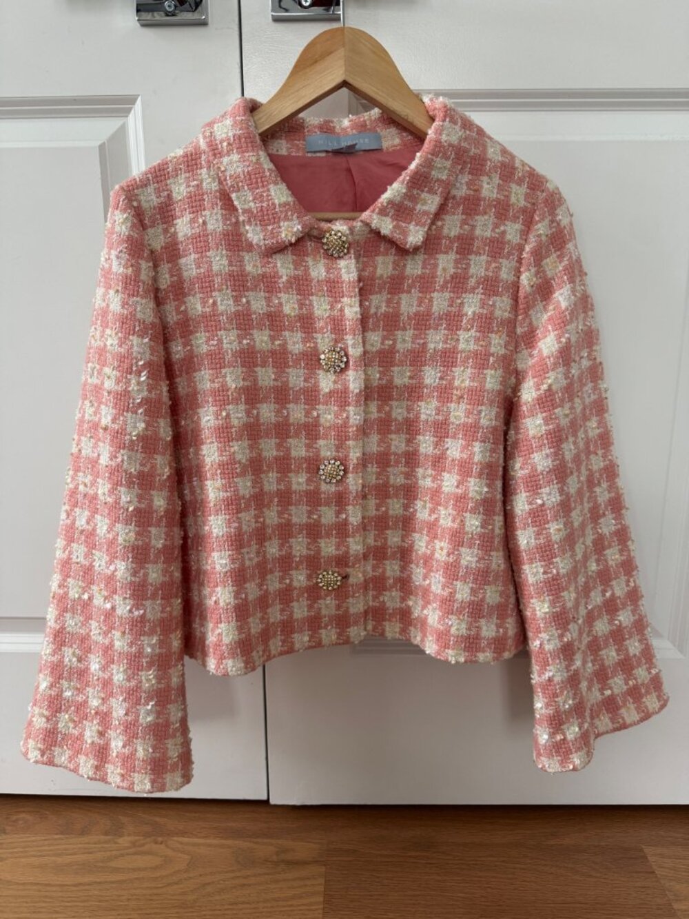 Hill House Home Pink Houndstooth Tweed Bea Jacket - Picture 5 of 5